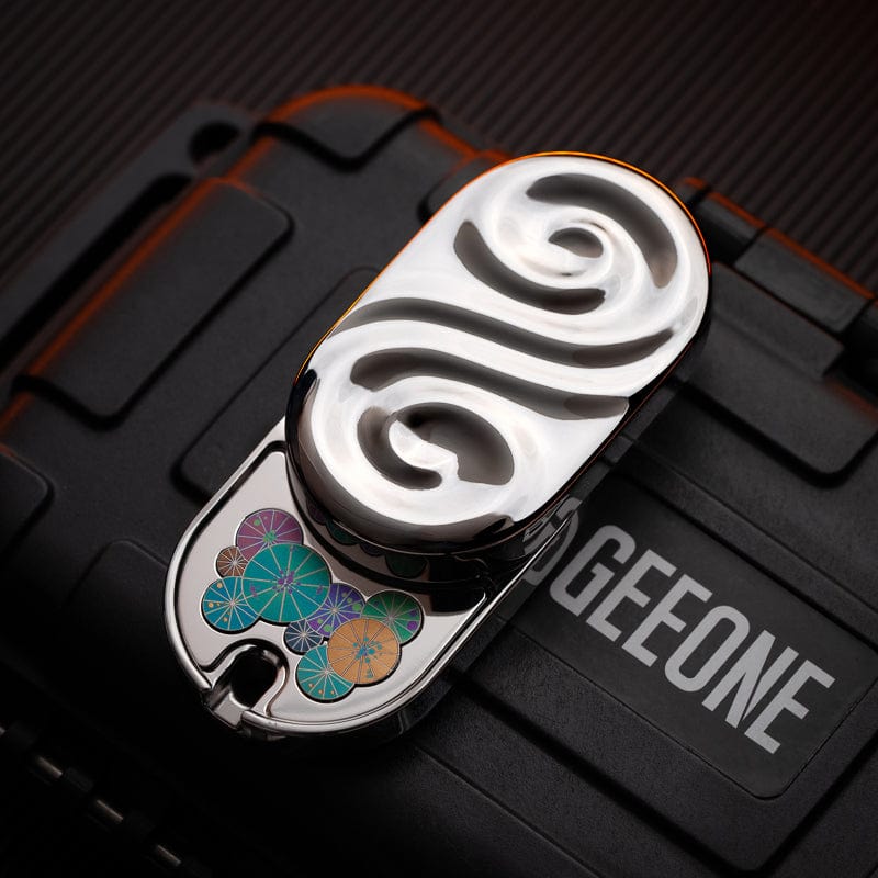 Fidget Slider – SEKI Ripple 2.0 Rain | Zirconium Stainless Steel Shell Coating EDC Push Slider