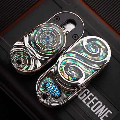 Fidget Slider – SEKI Ripple 2.0 Rain | Zirconium Stainless Steel Shell Coating EDC Push Slider