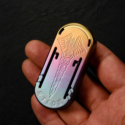 Scepter Titanium Tuning-Fork Fidget Slider — Gradient Titanium Alloy