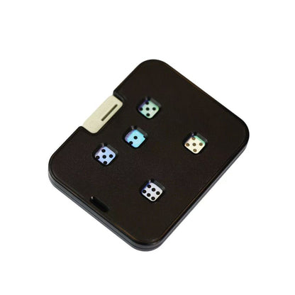 Five-Window Mechanical Dice Card for Tabletop Play in Single and Multi-Card Sets — Black - One Card