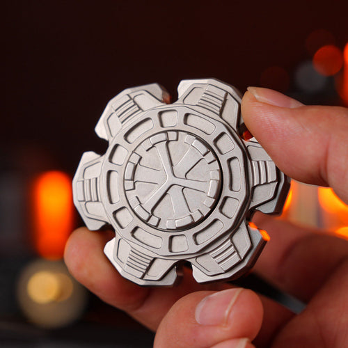 Armor-Style Stainless Steel EDC Fidget Spinner — Silver Stainless Steel