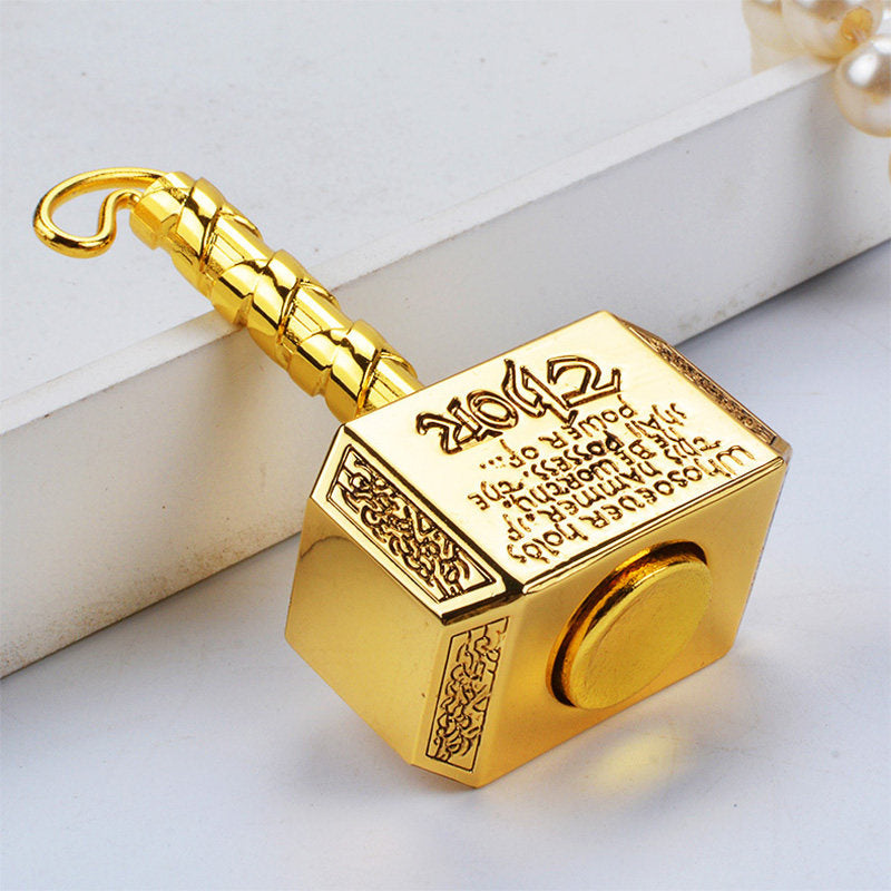 Classic Hammer-Shaped Alloy Fidget Spinner — Classic Gold-Tone
