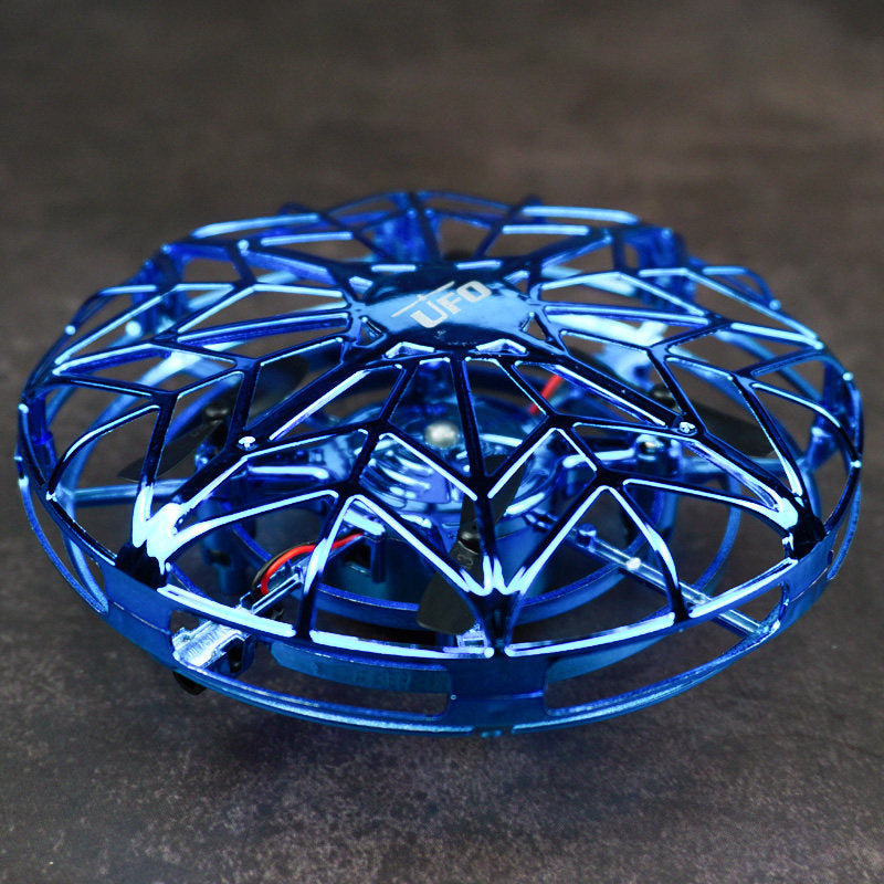 Hand-Guided Flying UFO Toy — Plated Blue