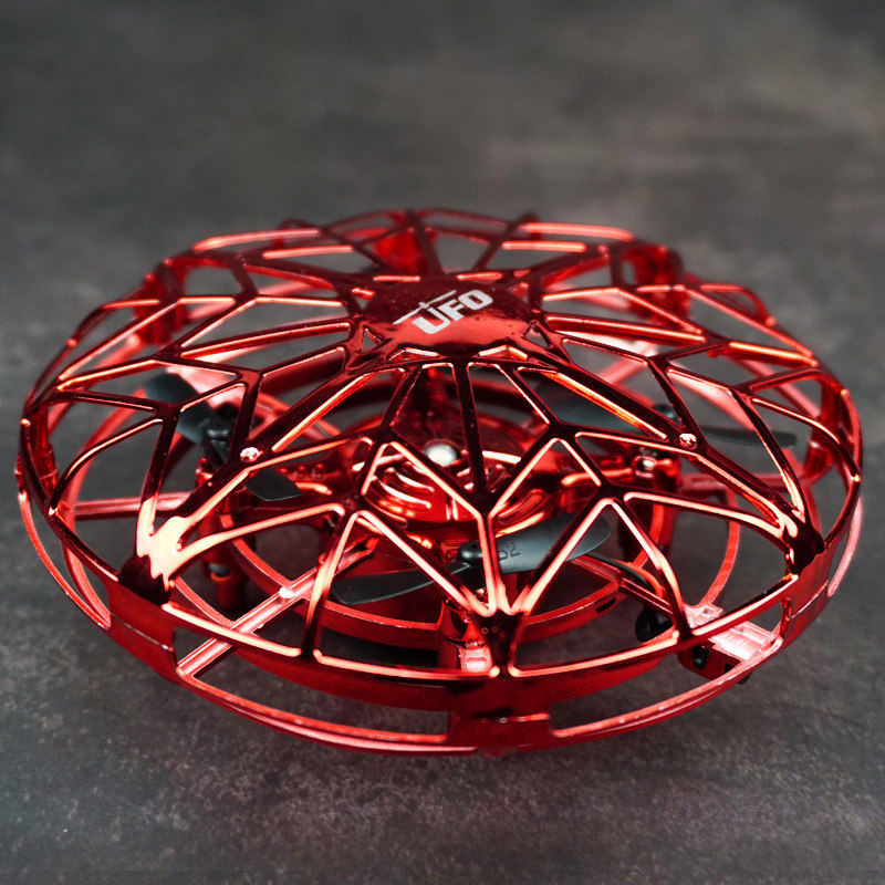 Hand-Guided Flying UFO Toy — Plated Red
