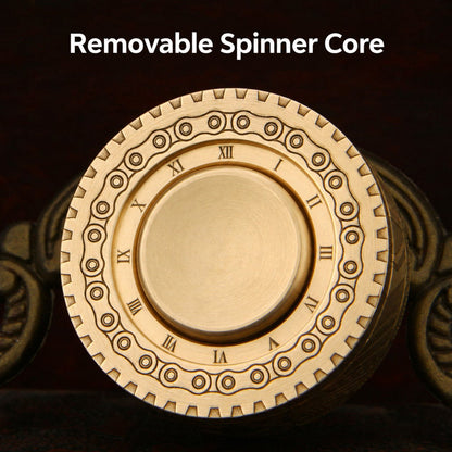 P3 Steampunk upgraded brass ring with removable spinner core
