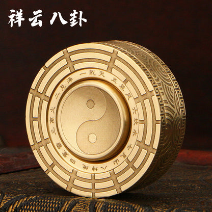 P3 Clouds and Eight Trigrams upgraded brass ring with removable spinner core