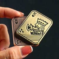 King Card - Antique Bronze Tone