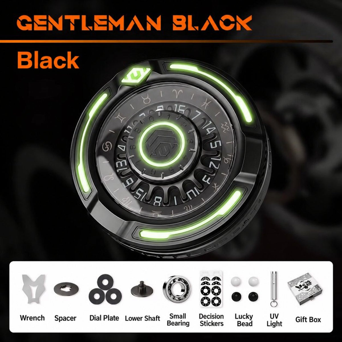 Decision Maker 2 Dual-Bearing Roulette Fidget Spinner — Black