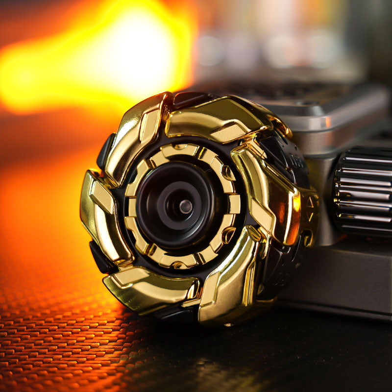08 Zinc-Alloy Opening-Armor Fidget Spinner Sets — Black / Gold No. 1 — Standard Set