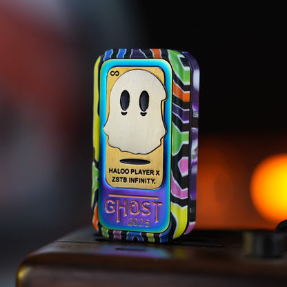 Graffiti-pattern G10 Ghost 2025 slider with a multicolor frame