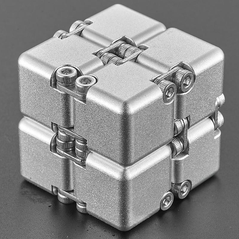 Aluminum Infinity Folding Fidget Cube — Gen 3 DIY - Silver