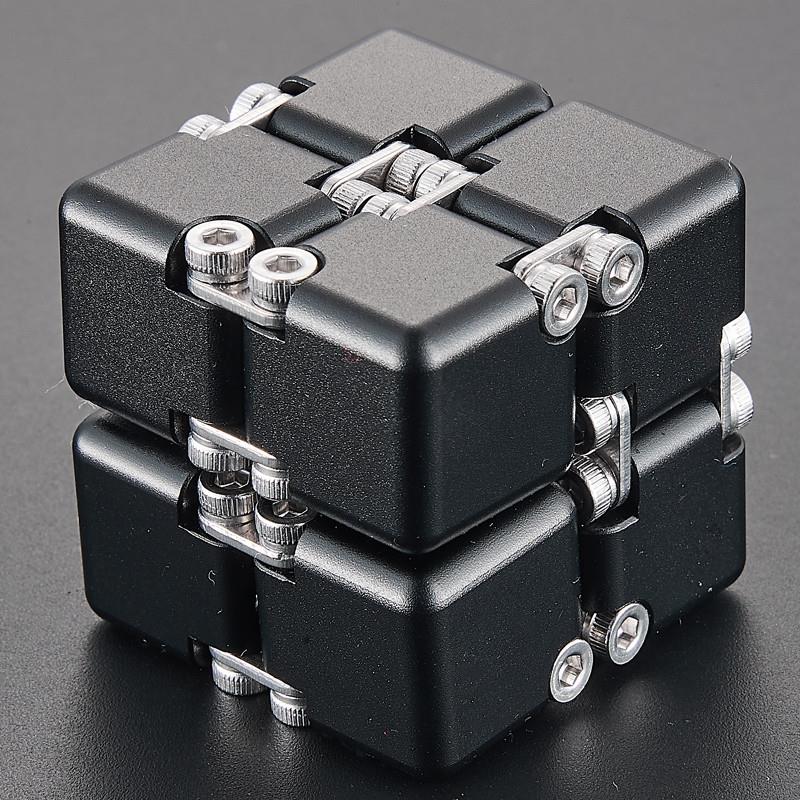 Aluminum Infinity Folding Fidget Cube — Gen 3 DIY - Black