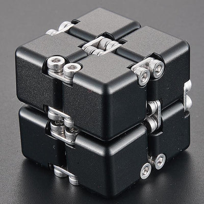 Aluminum Infinity Folding Fidget Cube — Gen 3 DIY - Black