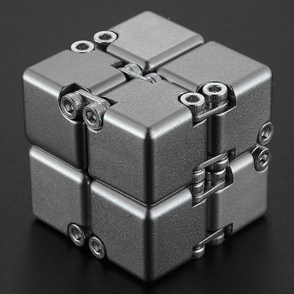 Aluminum Infinity Folding Fidget Cube — Gen 3 DIY - Gray