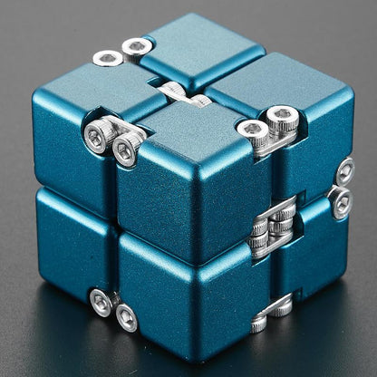 Aluminum Infinity Folding Fidget Cube — Gen 3 DIY - Blue