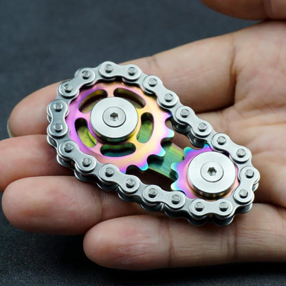 Chain Flywheel Stainless Steel EDC Fidget — Rainbow Stainless Steel