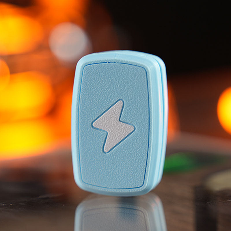 Light Shield Three-Layer EDC Fidget Slider — Sky Blue / White Lightning, source variant view.