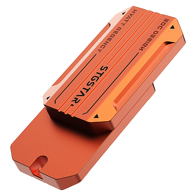 Joy Mechanical Fidget Slider — Flame Orange