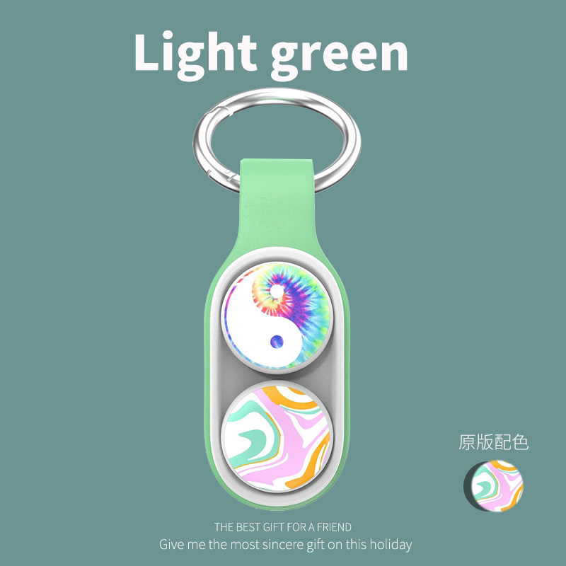 Magnetic Disc Fidget Keychain — Light Green