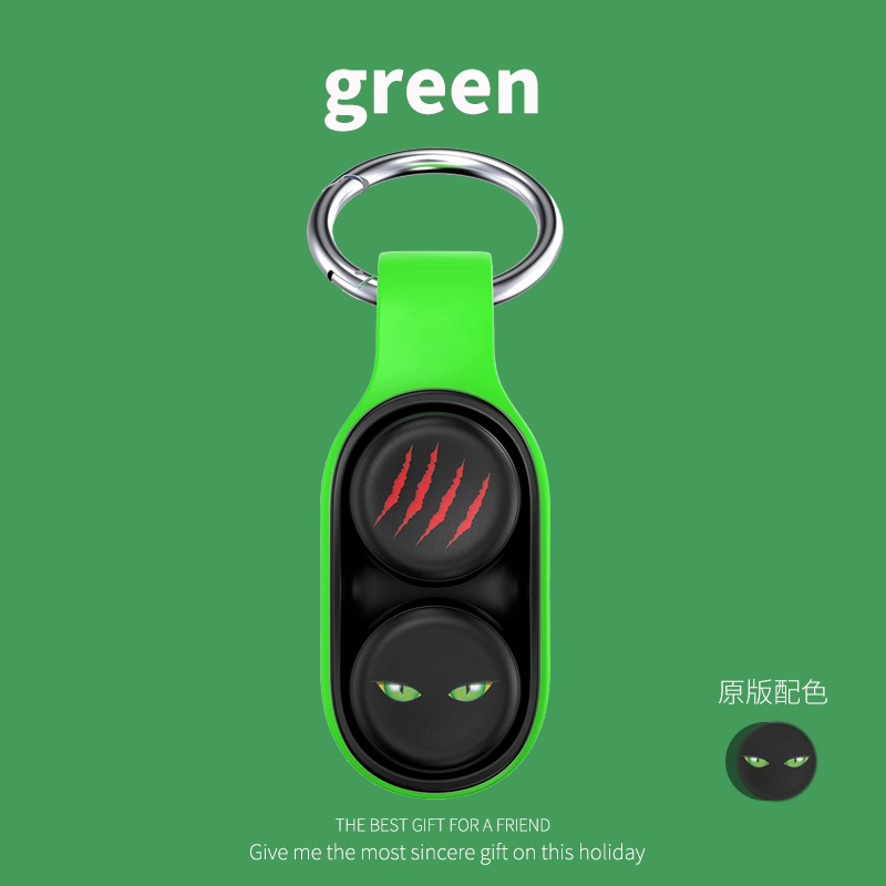 Magnetic Disc Fidget Keychain — Fluorescent Green