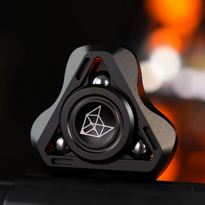 Spirit Fox V3 Open-Frame Fidget Spinner — V3 Stainless Steel — Black