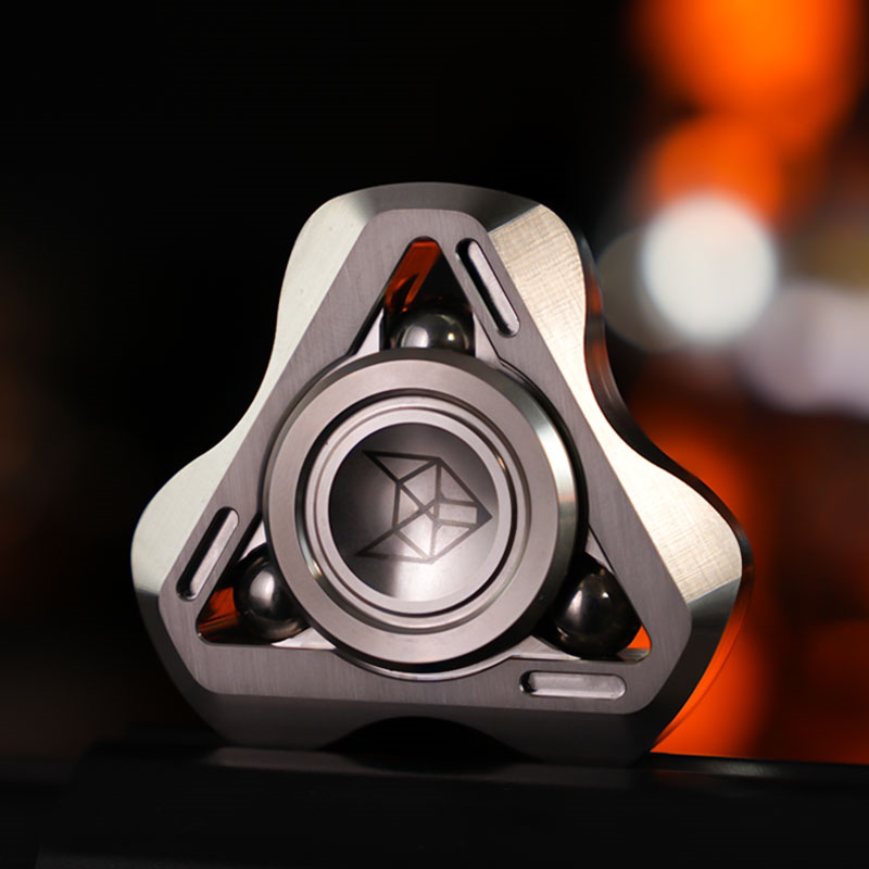 Spirit Fox V3 Open-Frame Fidget Spinner — V3 Stainless Steel — Silver