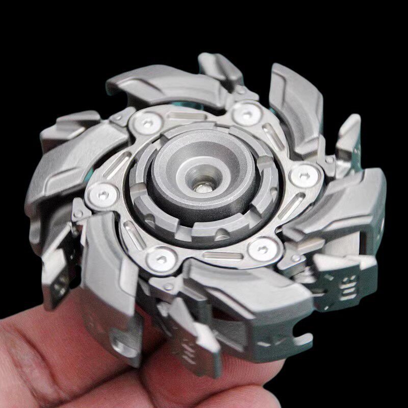 Sandblasted new-version 08 spinner with armor opened around visible links