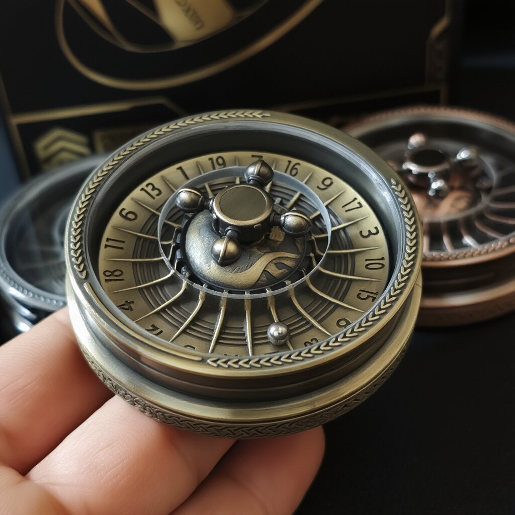 Carnival Roulette Fidget Spinner — Antique Bronze-Tone