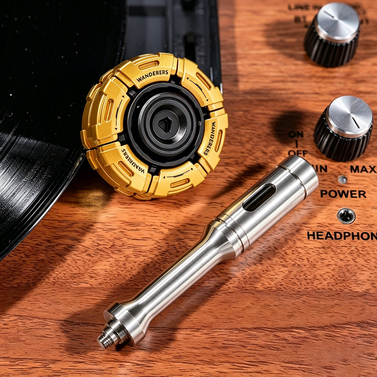 Wanderers Opening-Armor Metal Fidget Spinner — Yellow / Black — Standard + Scepter