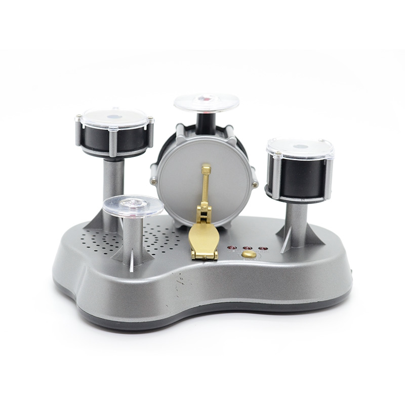 Mini Electronic Finger Drum Set — Silver/Black Drum Set + 3 AAA Batteries + Screwdriver