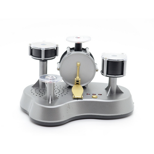 Mini Electronic Finger Drum Set — Silver/Black Drum Set + 3 AAA Batteries + Screwdriver