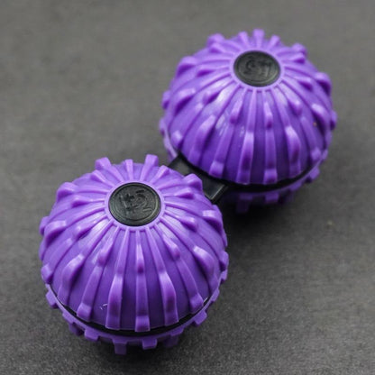 LT-SL001 Ribbed Twin-Ball Fidget in Five Solid Colors — Purple