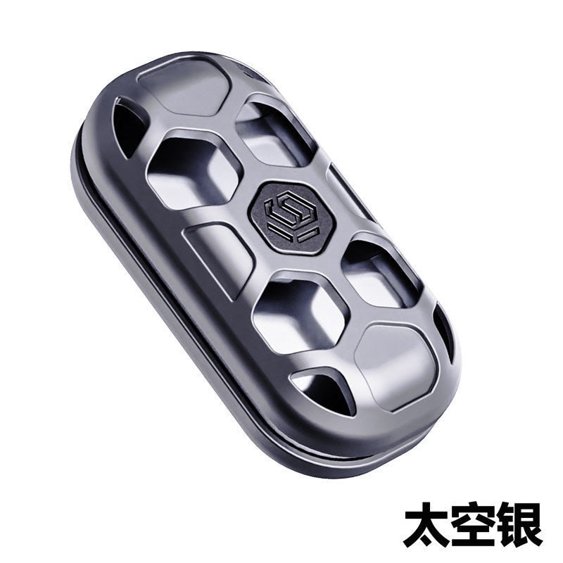 Mech Egg 2.0 Openwork Mechanical Fidget Slider — Silver