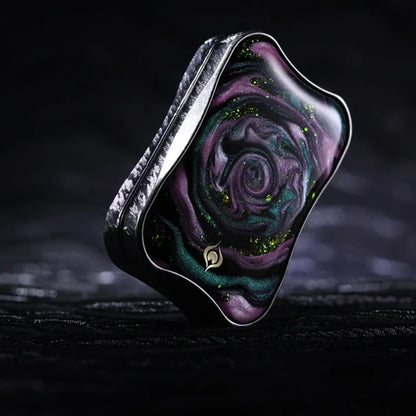 Dark color-shifting unlimited-position metal fidget slider