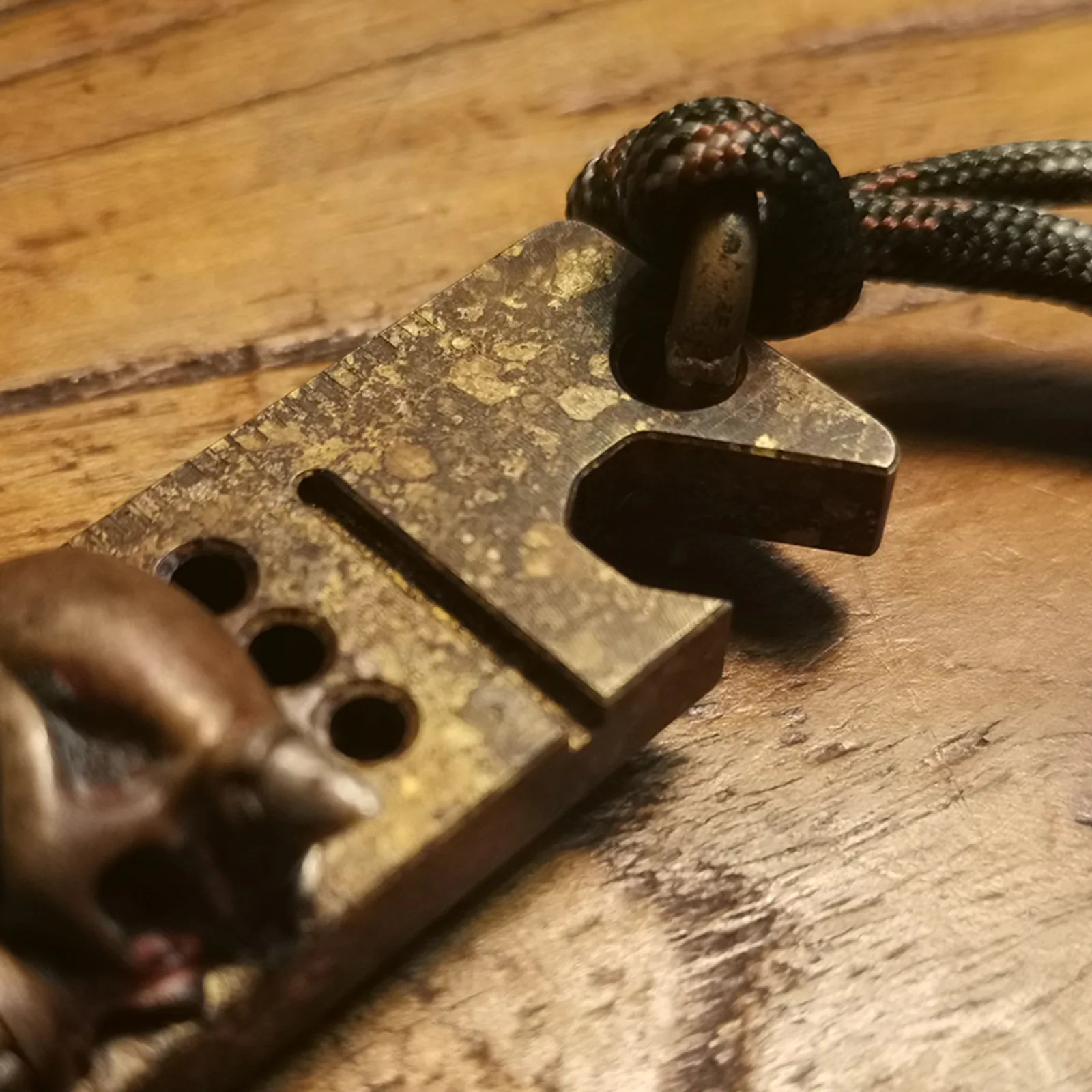 Brass Pry Bar Bottle Opener Snake Scale EDC Pocket Tool with Clip product view 4