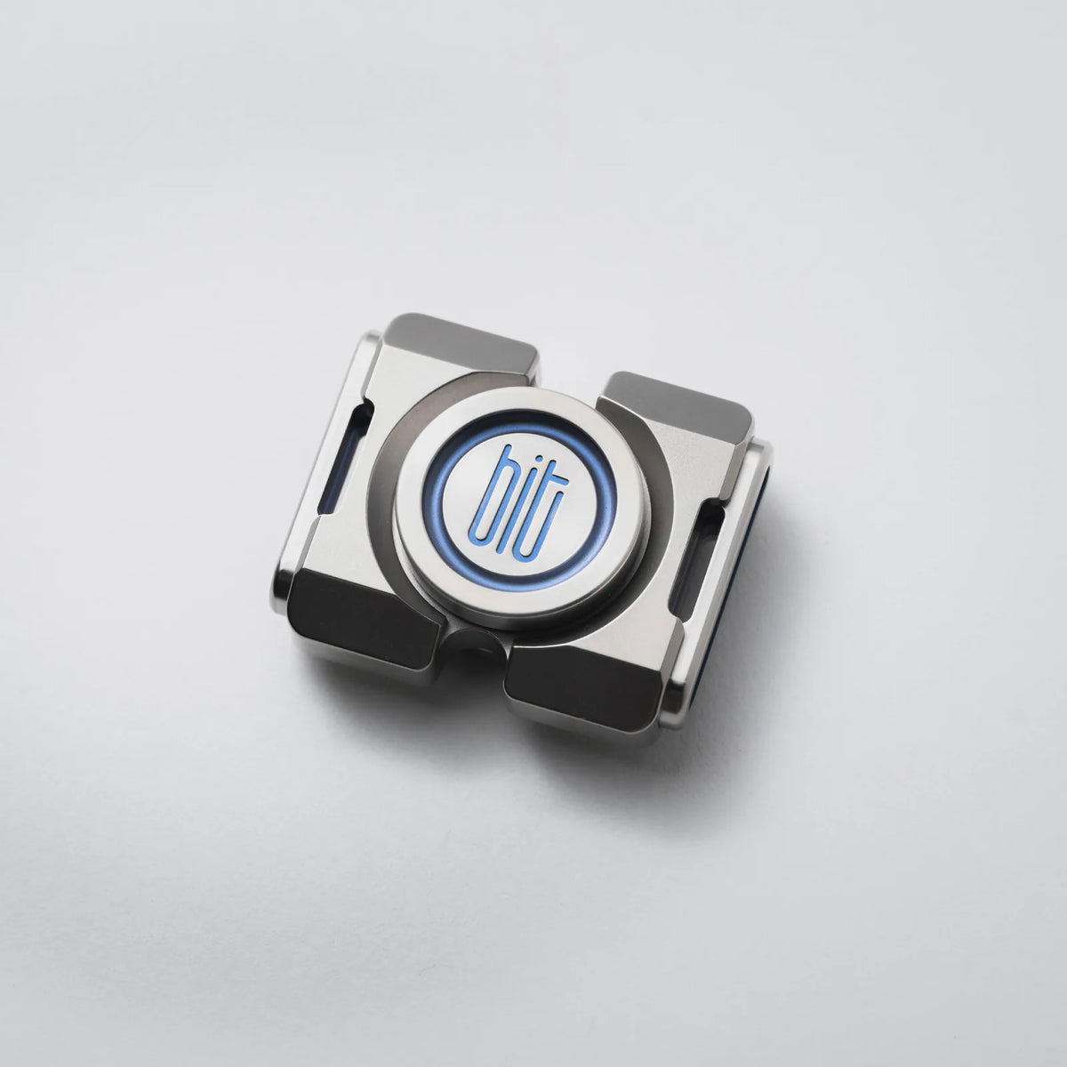 BIT02 flame blue titanium two lobe fidget spinner