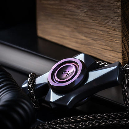 Fidget Spinner – TJR Thunder | Titanium Porcelain Washed Blasted Blue EDC Spinner