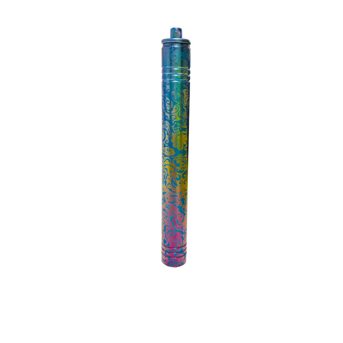 Patterned Titanium Toothpick & Ear Pick: arabesque cylindrical case on white (gallery view 08).