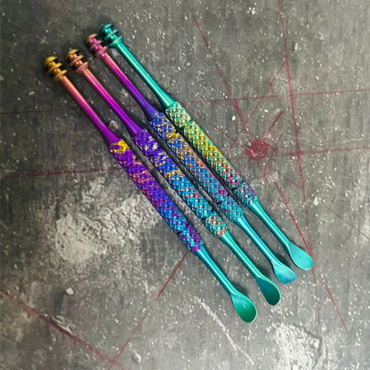 Patterned Titanium Toothpick & Ear Pick: four colorful ear pick tools compared (gallery view 02).