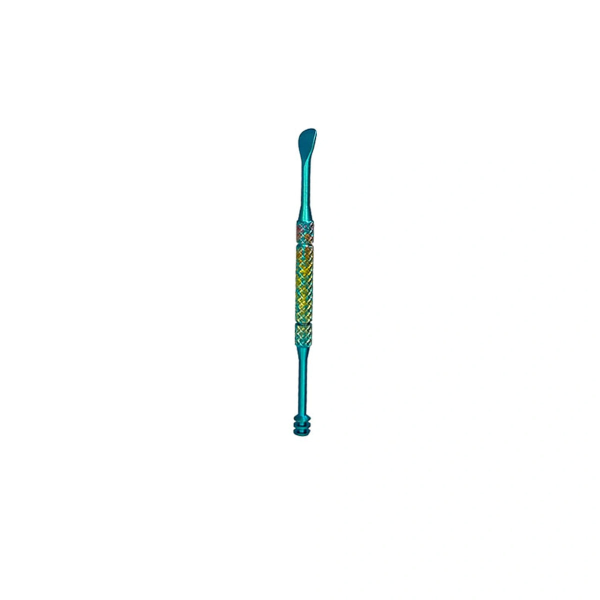Patterned Titanium Toothpick & Ear Pick: single arabesque ear pick on white (gallery view 07).