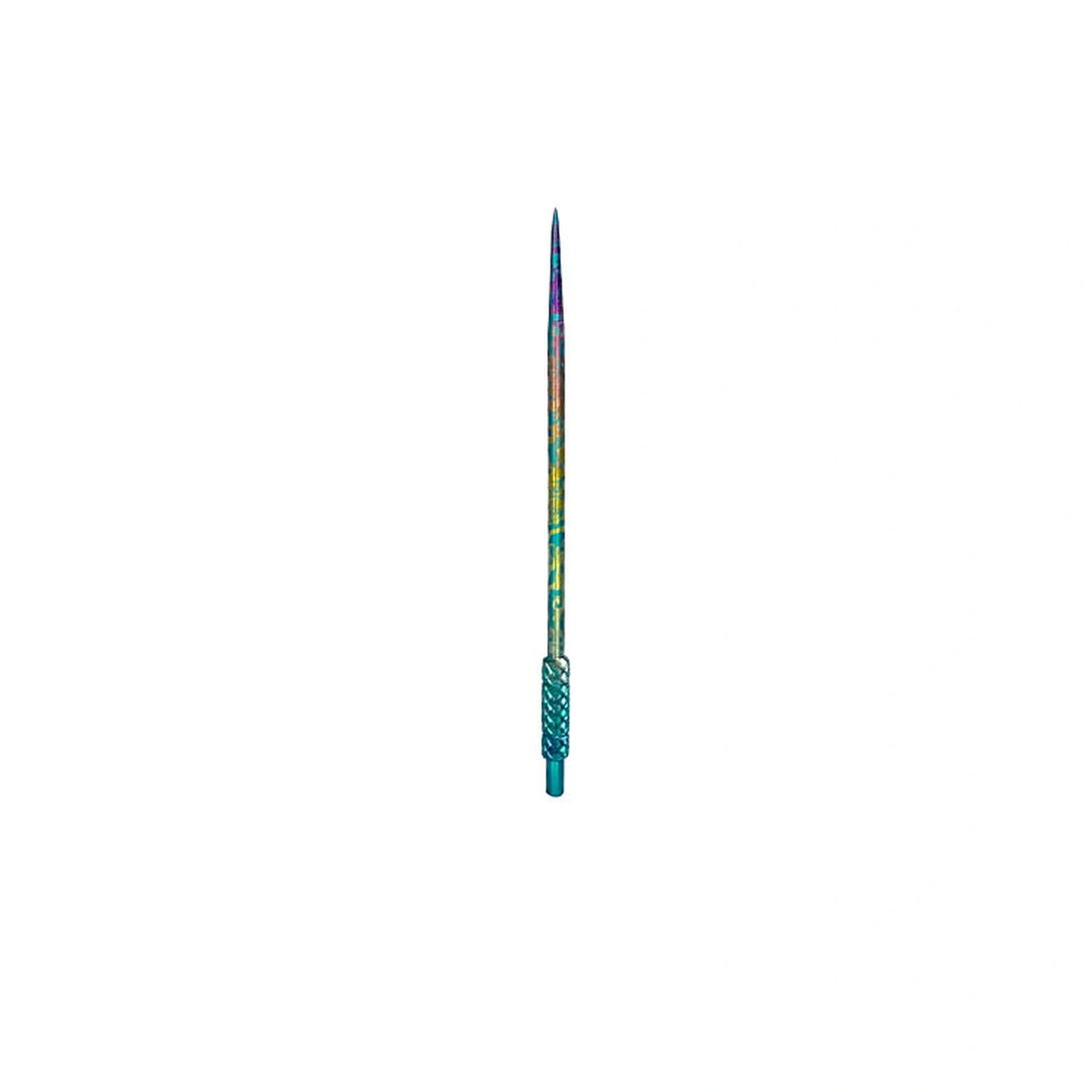 Patterned Titanium Toothpick & Ear Pick: single arabesque toothpick on white (gallery view 06).