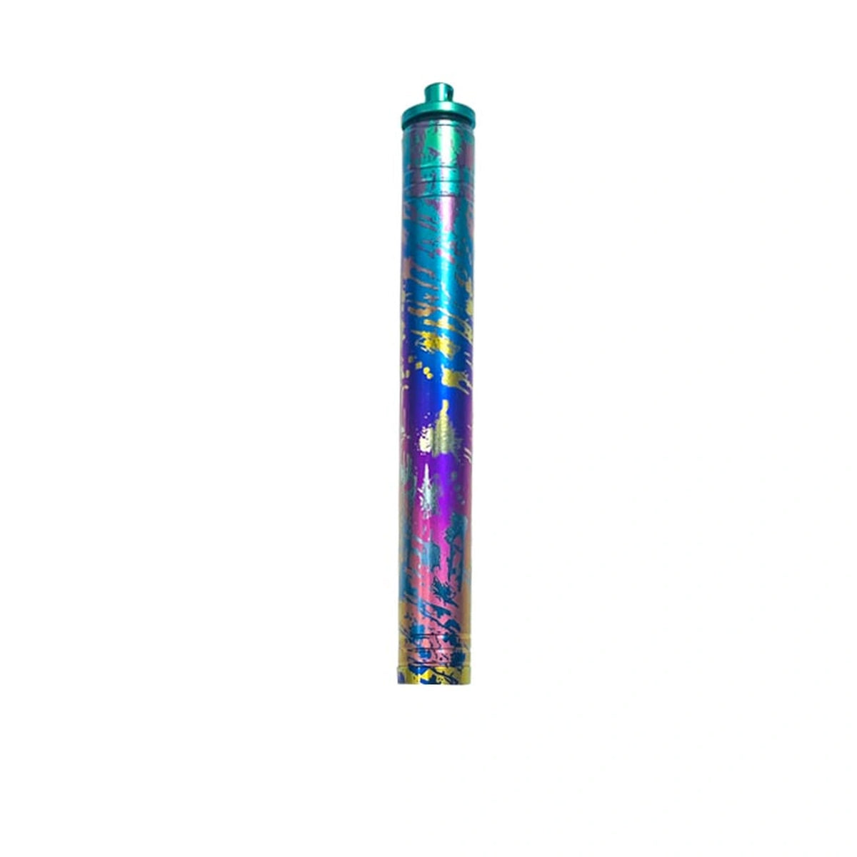 Patterned Titanium Toothpick & Ear Pick: splatter cylindrical case on white (gallery view 10).