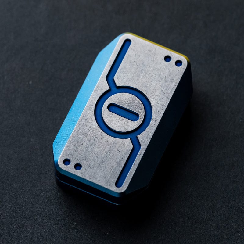 Fidget Slider EDC – WANWU Subspace | Titanium Zirconium Stainless Steel Ice Crystal Push Slider