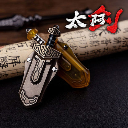 Fidget Slider EDC – WANWU Taia Sword | Zirconium Titanium Bronze PEI Push Slider