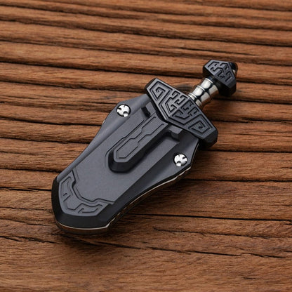 Fidget Slider EDC – WANWU Taia Sword | Zirconium Titanium Bronze PEI Push Slider