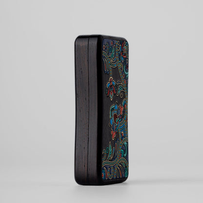 Mechanical Slider – Wood Flower Flower Slider Rectangular | Rosewood Ebony Bloodwood EDC