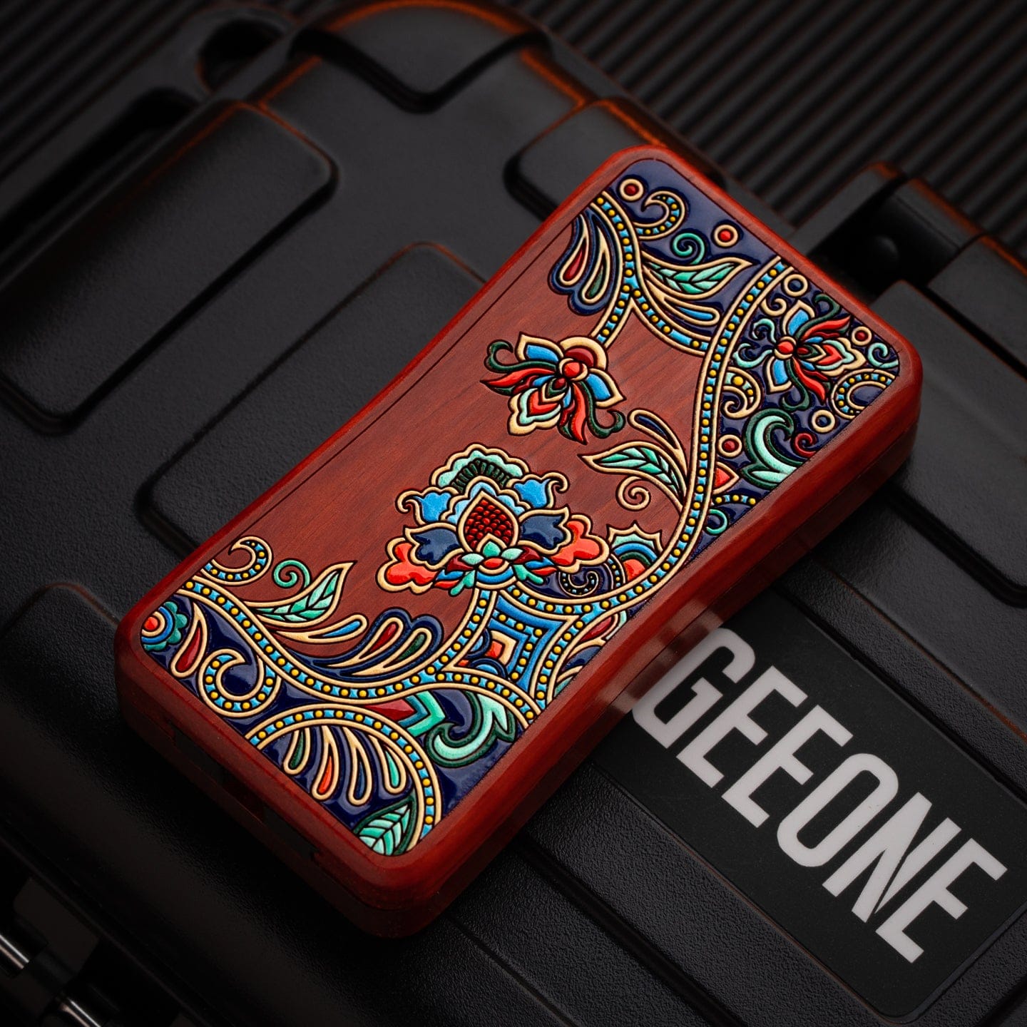 Mechanical Slider – Wood Flower Flower Slider Rectangular | Rosewood Ebony Bloodwood EDC