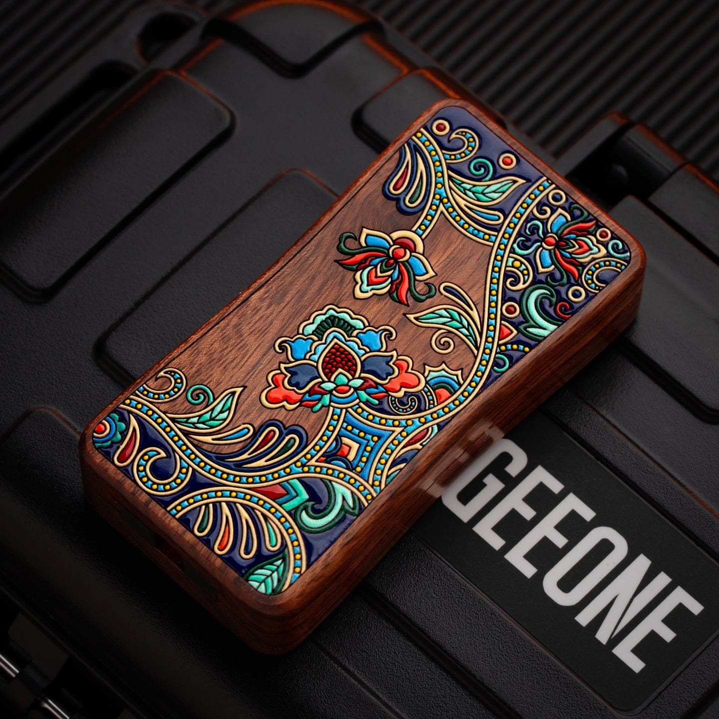 Mechanical Slider – Wood Flower Flower Slider Rectangular | Rosewood Ebony Bloodwood EDC
