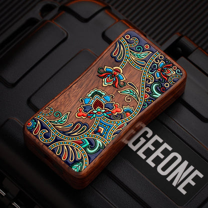 Mechanical Slider – Wood Flower Flower Slider Rectangular | Rosewood Ebony Bloodwood EDC