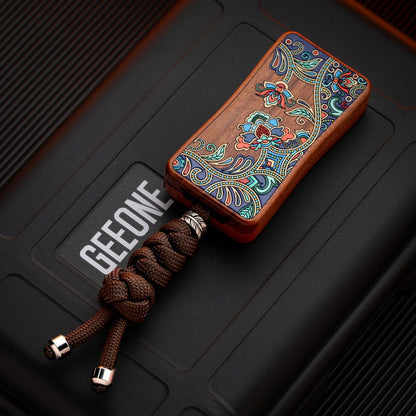 Mechanical Slider – Wood Flower Flower Slider Rectangular | Rosewood Ebony Bloodwood EDC